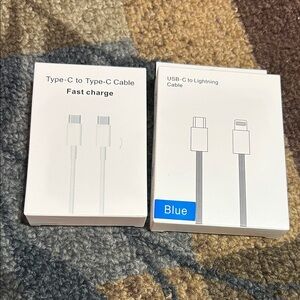 Type-C and USB-C to Lightning Cables